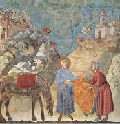 GIOTTO di Bondone St Francis Giving his Cloak to a Poor Man (mk08) oil